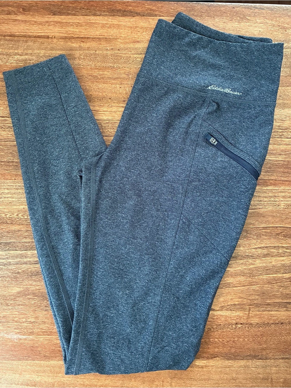 Eddie Bauer Trail Tight Leggings Size TALL MEDIUM Athletic Zipper Pockets